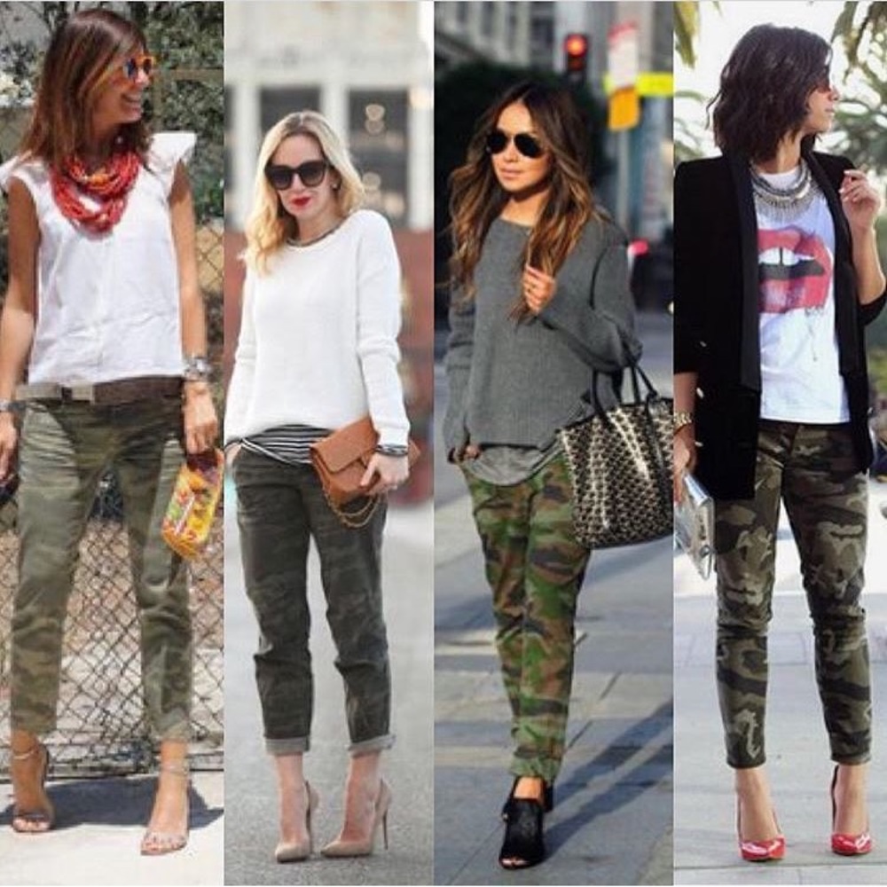 Gap broken in straight camo chinos.